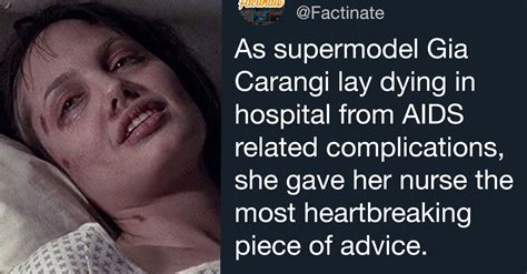 Angelina Jolie is a natural fit to play Gia Carangi. . Hospital bed gia carangi